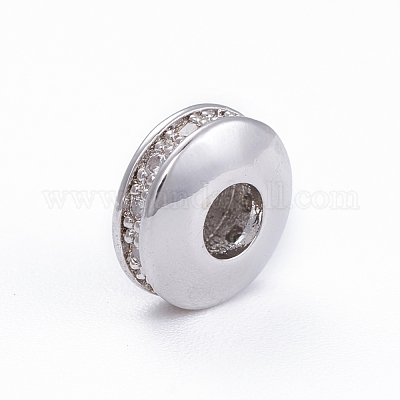 Латунные микро проложить кубического циркония бусы ZIRC-E164-03P-1