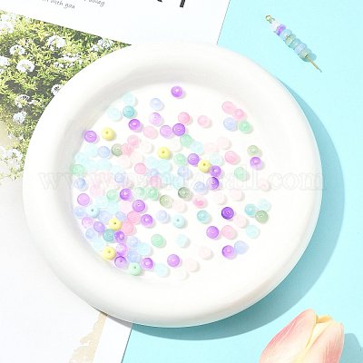 120 шт. окрашенные в процессе выпечки бусины из искусственного нефрита DGLA-FS0001-22-1