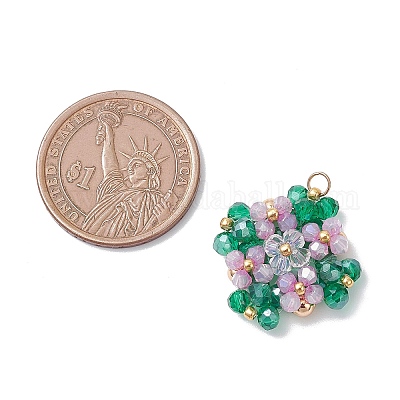 Подвески из стекла с имитацией австрийского хрусталя в форме биконуса PALLOY-MZ00945-04-1