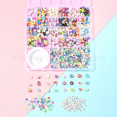 Наборы для изготовления браслетов из полимерной глины своими руками heishi DIY-FS0008-61-1