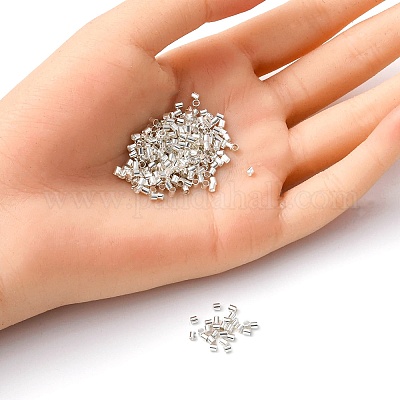 Зажимные бусины из латуни&nbsp;KK-YW0002-02S-1