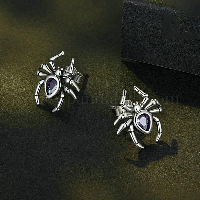 925 серьги-гвоздики в форме паука из стерлингового серебра UI2677-1