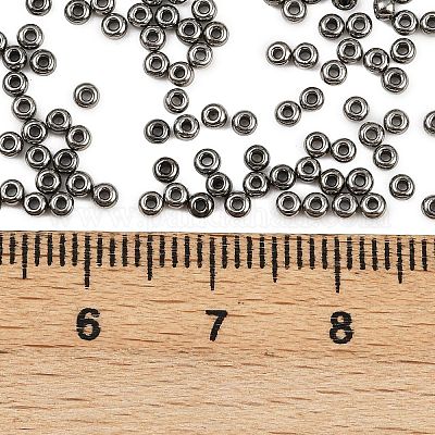 Бисер темно-серый стеклянный гальванический 11/0 сорт А X-SEED-Q008-F576-1