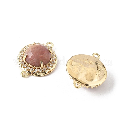 Натуральный родонит ограненные подвески-коннекторы G-H323-03G-14-1