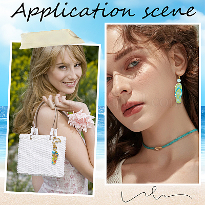 16 шт. 4 стиля подвески из акрила в виде тапочек MACR-SC0001-69-1