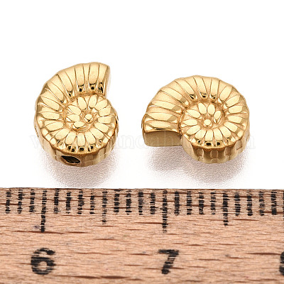 Текстурированные бусины-разделители из нержавеющей стали 304 STAS-T072-16G-1