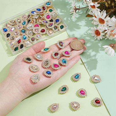 72шт 12 цвета пришивные стразы GLAA-PH0004-08-1