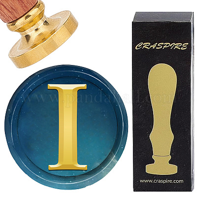 Латунная восковая печать с деревянной ручкой AJEW-WH0412-0304-1