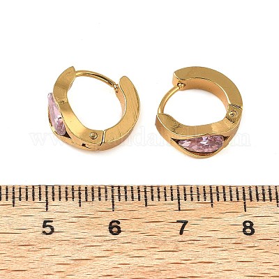 Серьги-кольца из нержавеющей стали 304 EJEW-P309-03G-1