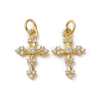 Латунные микро проложить кубического циркония подвески KK-P308-25G-1