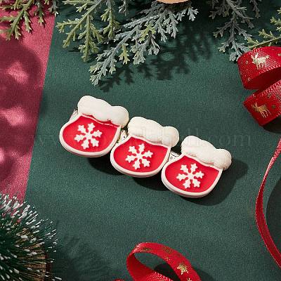 Заколки для волос из смолы аллигатора на рождественскую тематику PHAR-JH00111-1