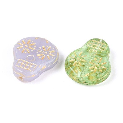 Череп стеклянные бусы GLAA-T025-60M-1