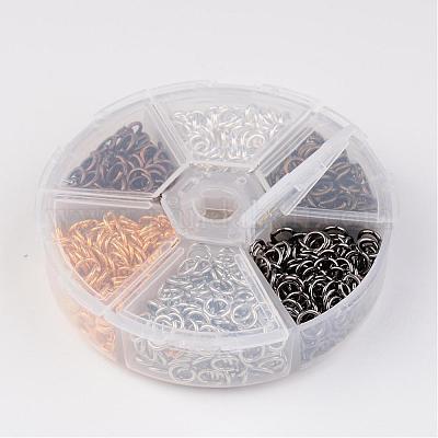 1 коробка с открытыми прыжковыми кольцами латунные прыжковые кольца KK-X0060-6mm-1