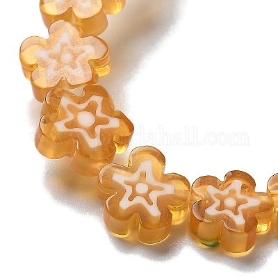 Ручной работы millefiori стеклянные бусины нитки LAMP-F035-09I-1