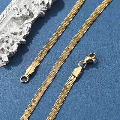 PVD вакуумное покрытие 304 нержавеющая сталь змеиные цепи ожерелья X-NJEW-O058-29G-1