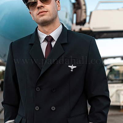 16шт брошь в виде самолета 2 цветов JEWB-FH0002-35-1