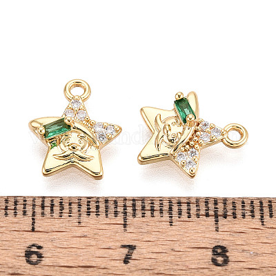 Латунные микро проложить кубического циркония подвески KK-N263-143B-G-1