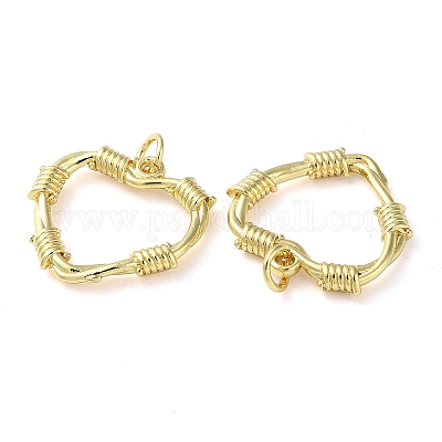 Экологически чистые подвески из латуни с гальваническим покрытием KK-A201-03G-1