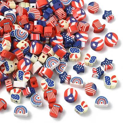 200шт бусины из полимерной глины ручной работы&nbsp;CLAY-CJ0002-06-1