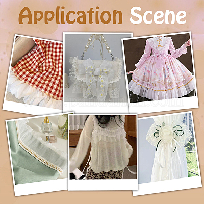 3 ярд полиэстеровой многослойной плиссированной кружевной ленты OCOR-UN0001-05-1