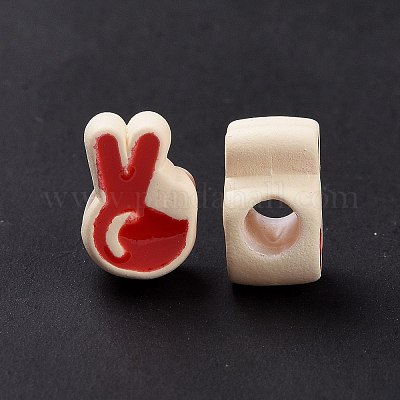 Прорезиненный стиль акриловые европейские бусины SACR-E009-18-1