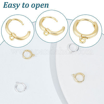 4 шт. 2 стильные серьги-кольца из стерлингового серебра 925 пробы STER-GO0001-07-1