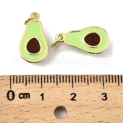 Латунные эмалевые подвески с фруктами KK-M324-04C-G-1