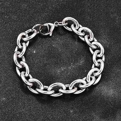 Браслеты-цепочки из нержавеющей стали 304 для женщин BJEW-Q050-01C-P-1