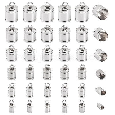 60 шт. 6 стиля наконечников для шнура из нержавеющей стали 201 STAS-TA0002-98-1