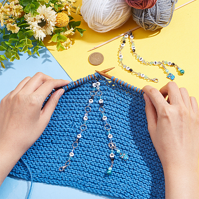 Цепочки для вязания рядов из стеклянных и акриловых бисера HJEW-AB00547-1