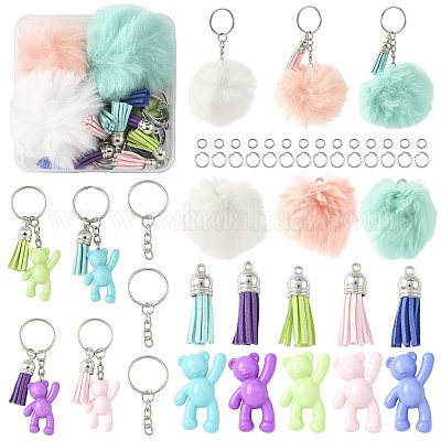 Наборы для изготовления брелока-медведя своими руками DIY-FS0009-14-1