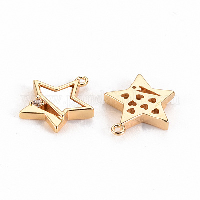 Латунные микропаве прозрачные кубические циркониевые подвески KK-S356-300-NF-1