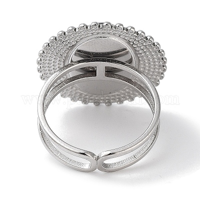 Ионное покрытие (IP) кольцо из нержавеющей стали 304 RJEW-B059-03P-1