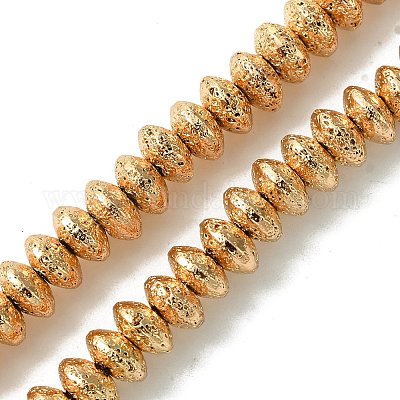 Гальванические бусины из натуральной лавы G-I360-P01-02-1