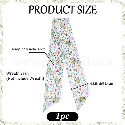 1 шт. полиэстеровый женский ремень с цветочным принтом&nbsp;AJEW-CP0009-89A-1