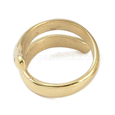 Кольца из нержавеющей стали 304 с ионным покрытием (IP) RJEW-R147-01G-1