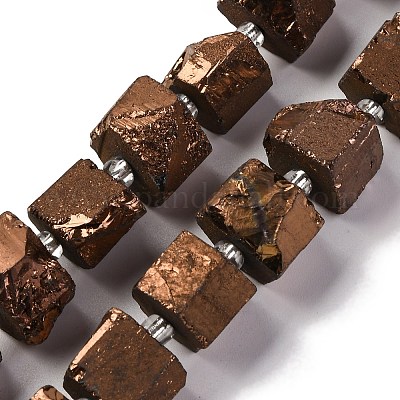 Гальванические природный кварц бисер пряди G-G767-02-15-1