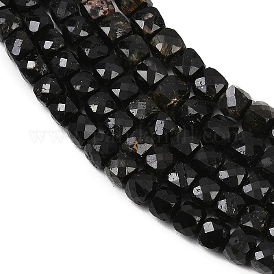 Натуральный черный турмалин бисер нитей&nbsp;G-P612-B01-01-1