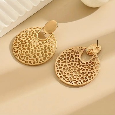 Полые серьги-гвоздики из цинкового сплава FS-WGB1409-01-1