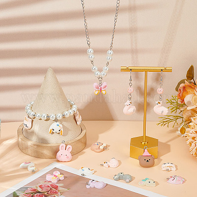 42шт 12 стиля непрозрачные подвески из смолы RESI-AR0001-45-1