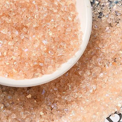 Прозрачная гальваническая поделка из измельченного стекла GLAA-F123-09-1