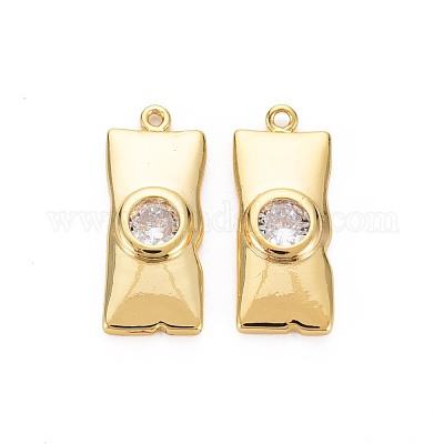 Латунные микропаве прозрачные подвески с фианитом KK-S360-151-NR-1