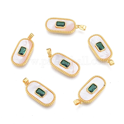 Подвески из синтетических белых ракушек KK-A165-16G-1