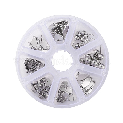 Не тускнеющая нержавеющая сталь 304 комплекты фурнитуры для сережек STAS-I152-13P-1