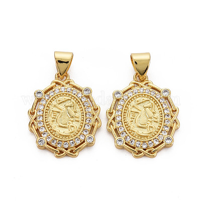 Латунные микро проложить кубического циркония подвески KK-Q252-059-NF-1