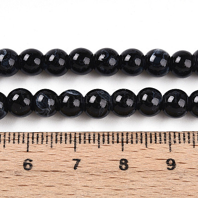 Выпечка окрашенные стеклянные бусины пряди X1-DGLA-N003-6mm-A10-1