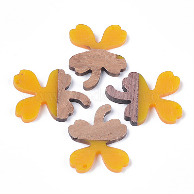 Подвески из смолы и ореха&nbsp;RESI-S358-58D-1