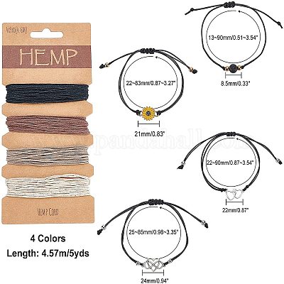 Регулируемые браслеты из плетеных бусин с вощеным шнуром&nbsp;DIY-AR0001-65-1