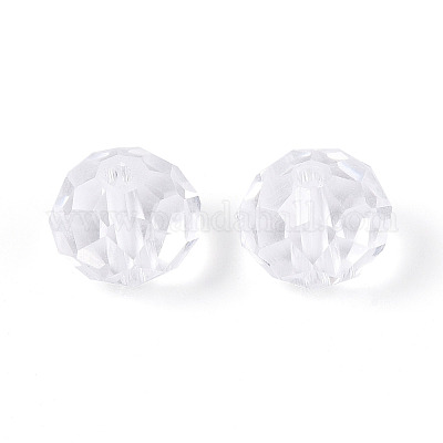 Выпечка расписные прозрачные стеклянные бусины GLAA-N011-10mm-02-1