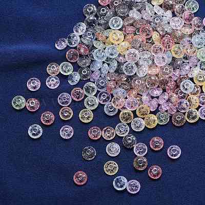 500шт 10 цвета хрустящие стеклянные бусины GLAA-SZ0001-56-1